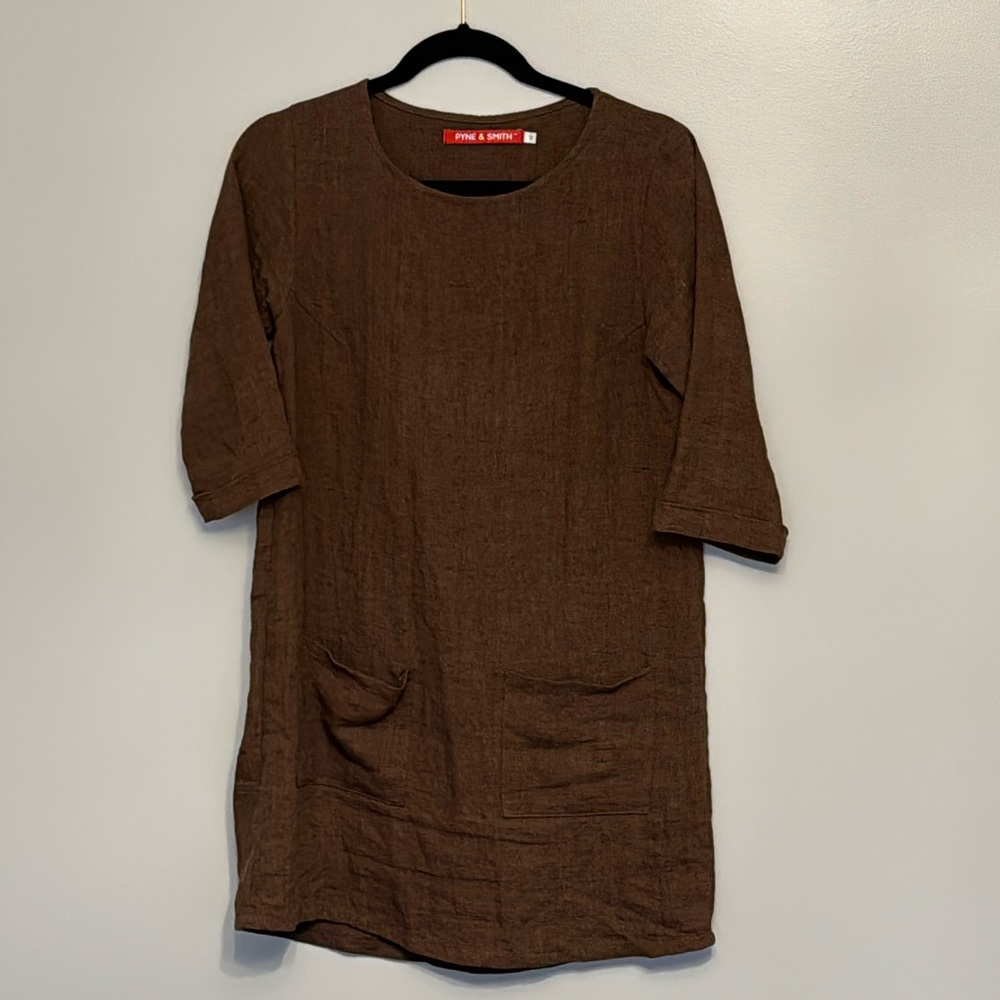 Pyne & Smith linen Nutmeg shift dress, like new